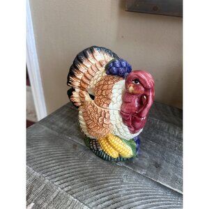 Jay Imports Ceramic Turkey Soup Tureen Gravy Boat 1997